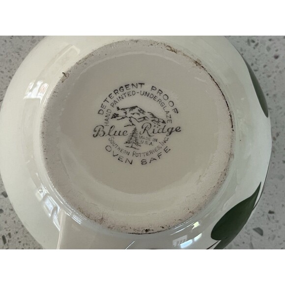Blue Ridge Stanhome Ivy Gravy Boat Serving Southern Potteries 1950's MCM - Picture 5 of 5